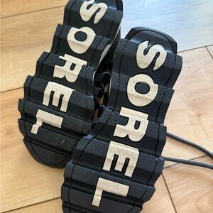 Sorel Women's Athletic Shoes in Black and Gray